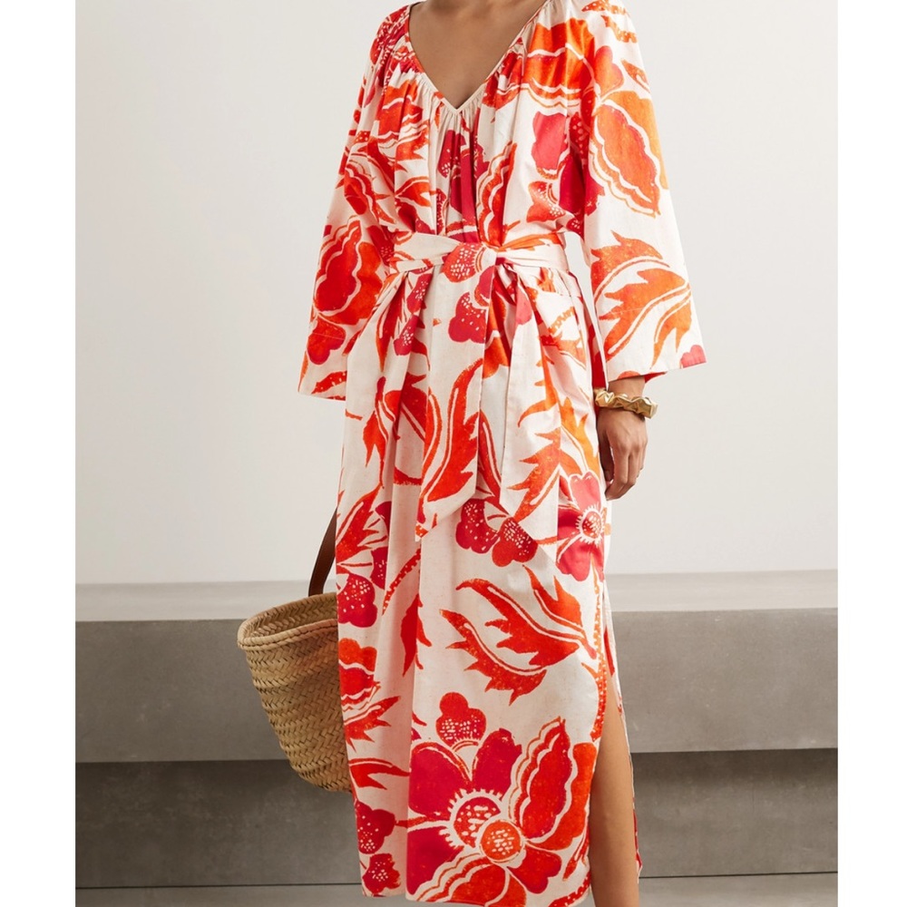 NWT MARA HOFFMAN LUZ DRESS - RED MULTI